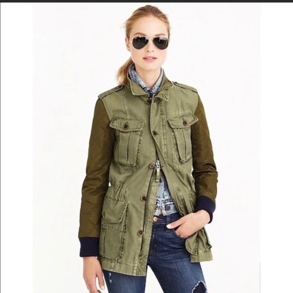 J Crew quilted fatigue jacket - Picture 1 of 6
